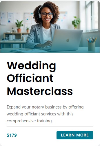 wedding course officiant