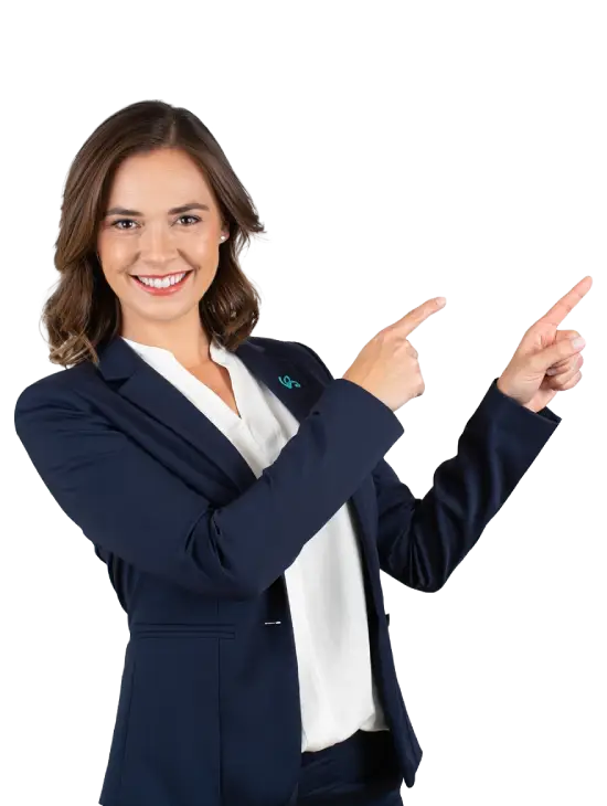 woman pointing to free esign service